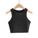 2024 Summer Fashion Women Sexy Slim Tops O-neck Sleeveless Double Nylon Ladies Good Quality Tank Tops 6 Colors_ecoleips.com