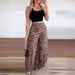Women's Clothing Spring And Summer Temperament Elegant Printed Waist Baring Vest Leopard Print High Waist Wide Leg Pants Suit_ecoleips.com