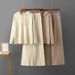Women's Knitted Two Piece Set Hooded Button down Sweater Casual Wide Leg Pants Spring Autumn Cross Border Style_ecoleips.com
