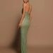 Elegant Halter Neck Deep V Mermaid Maxi Dress – Sexy, Slimming, High-End Stretch Polyester With Glitter Details (Black, Emerald Green)_ecoleips.com