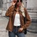 Women's Clothing lapel cardigan autumn new retro Maillard jacket coat_ecoleips.com