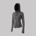 Women's Clothing Autumn And Winter New Style Drawstring Hooded Jacket Solid Color Zipper Cardigan Yoga Sports Fitness Clothes Jacket For Women_ecoleips.com