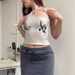 Women's Slim Fit Printed Halter Neck Sleeveless Vest Top High Street Irregular Summer Fashion European American Style_ecoleips.com