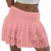 2026 European American French Style Lace Splicing Mini Skirt_ecoleips.com