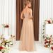 Sexy V Neck Long Evening Dress With Sequins For Women Banquet Wedding Birthday Party Bridesmaid Dress_ecoleips.com
