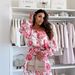 Women's Clothing Spring New Fashion One Shoulder Long Sleeved Pleated Skirt Printed Suit_ecoleips.com