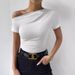 European And American Cross-Border Independent Station Spring Summer New Slim Pleated Irregular Short_ecoleips.com