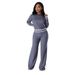Women's Clothing Autumn And Winter New Long Sleeved Sweater Wide Leg Casual Trousers Two Piece Set_ecoleips.com