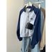 Korean-style Real-shot Spring And Autumn Half-zip Polo Collar Sweatshirt Jacket For Plus-size Women, Casual Embroidered_ecoleips.com