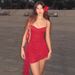 New European And American Cro-Border Women's Fashion Sexy Mesh Irregular Ribbon Slim Fit Backle Strap Short_ecoleips.com