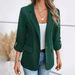 Women's Clothing Fashion Solid Color All match Long Sleeve Suit Jacket Women's Clothing_ecoleips.com