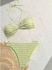 Women's Clothing New Striped Split Swimsuit For Women High End Hot Spring Durable Lace Up Ins Swimsuit_ecoleips.com