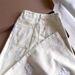 Women's Clothing Cream Yellow Bear Embroidered Straight Jeans For Women New Design Cute High Waist Slim Casual Long Pants_ecoleips.com