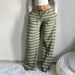 Women's Loose Fit Stripe Pants, Elastic Waist Wide Leg Trousers For Casual Outfits, Comfortable Straight Leg Lounge Pants_ecoleips.com