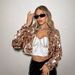 Cross-border Foreign Trade Sequin Patchwork Fashion Glossy Top, Elegant Short-sleeve Heavy-duty Jacket, European And_ecoleips.com