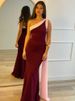 Mozision Diagonal Collar Backless Sexy Maxi Dress Women Elegant Patchwork One Shoulder Sleeveless Bodycon Club Party Long Dress_ecoleips.com