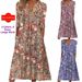 Women's Summer V Neck Casual Dress Printed with Pockets European And American Style Vacation Homewear 2023 New Arrival_ecoleips.com