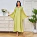 MT340 Women's Embroidered Long Dress Elegant Rhinestone Detail Cross Border Foreign Trade Style Muslim Fashion Clothing_ecoleips.com