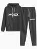 Women's Clothing Women's European American Style Sports Sweatshirt Set Casual Fashion Hooded Fleece Lined Two Piece Letter Print_ecoleips.com