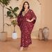 Modest Abaya Dress Elegant Inspired Printed Abaya – Flowy Long Sleeve Maxi Dress With Embroidered Details_ecoleips.com