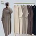 Loriya 2024 Dubai Turkey Autumn Winter Thick Knitted Dress Robe Two-Piece Set LR906+LR907_ecoleips.com