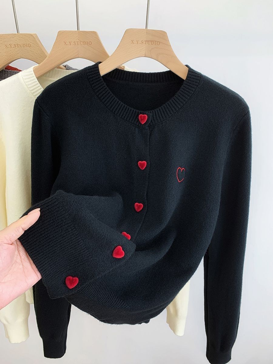 Elegant Long Sleeve Cardigan For Women Soft Knit Open Front Sweater With Classic Round Neck -Versatile Casual & Office Wear Available In 5 Colors_ecoleips.com