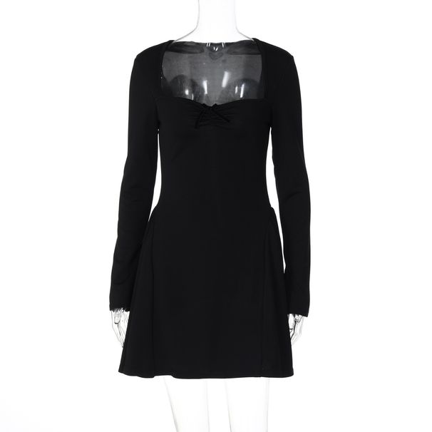 European And American Hot-Selling Women's 2024 New Autumn Strapless Slim Sexy Long Sleeve Slimming Princess Dress_ecoleips.com