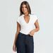 bestseller V-neck Zip-up Base Shirt, Moisture-wicking Sports Cardigan, Tight-fitting Short Top For Spring And_ecoleips.com