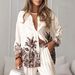 Women's Printed Long Sleeve Blouse & Wide Leg Pants Set – Stylish Two-Piece Outfit For Casual & Streetwear (S/M/L/XL)_ecoleips.com