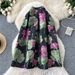 Women's Clothing Palace Retro Heavy Jacquard Skirt Winter High Waist Slim Puffy Pleated Mid-length Umbrella Skirt_ecoleips.com