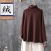 Base Layer Women's Autumn/Winter China-Style Embroidered Woolen Warm Long-Sleeved Semi-High-Neck Retro Artistic T-Shirt_ecoleips.com