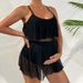 Summer Solid Color Maternity Swimsuit Loose Fit Two Piece Women's Bikini Suspender One Piece Swimwear_ecoleips.com