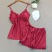 Aria Basics Aria Basics Exclusive For Cross-border European American Markets: Summer Hit Lotus Leaf Style Camisole Nightdress With Chest Pads_ecoleips.com