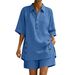 Casual Cotton Short-Sleeve Shirt & Pants Set – Breathable & Versatile (S-3XL, Multi-Color Options)_ecoleips.com