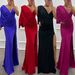 Women’s Clothing New V Neck Sexy Fashion Design Dress Evening Dress_ecoleips.com