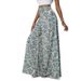 Voya Women's European And American Spring/summer/autumn New Holiday-style Printed Wide-leg Casual Pants_ecoleips.com