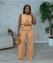 2025 NewEuropean And American Casual Fashion Sleeveless Solid Color Hollow Two Piece Suit_ecoleips.com