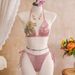 New 2026 Sexy Glittering Three Piece Swimsuit Bikini European American Style Floral Embroidery Cross Border E-commerce Women's Clothing_ecoleips.com