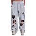 Women's Clothing Spring And Summer Same Fashion Brand Street Hip Hop Ripped Wide Leg Pants Loose Sweatpants Casual Pants Women_ecoleips.com