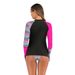 Aria Basics European And American Women's Sexy Patchwork Printed Two-piece Bikini Long-sleeve Quick-dry Sports Diving Suit Swimsuit_ecoleips.com