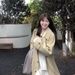 Minimalist Korean-style Lapel Trench For Girls, New Spring Model In Khaki Color, Mid-length, Elegant Coat_ecoleips.com