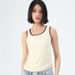 2025 Spring Summer Women's Camisole New Color Block Patchwork Inner Vest Slim Fit Slimming Student Base Shirt_ecoleips.com