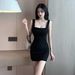 18YX2156 European And American 2026 Cross-border Foreign Trade Sexy Hot Girl Pure Desire Slim-fit Solid Color Elastic_ecoleips.com