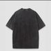 Skull Print Loose Short Sleeve T-Shirt Rock American Dark Retro Washed_ecoleips.com
