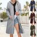 Women's Clothing New Plus Size Women's Winter Color Block Loose Coat Zipper Cardigan Fleece Sweatshirt_ecoleips.com