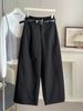 2026 Spring Wide-leg Casual Pants Women's High-waisted Simple Loose And Thin Versatile Scimitar Pants_ecoleips.com
