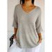 European And American Style Export Casual Multi-color Basic Slim V-neck Solid Color Knitted Sweater Women's Base Shirt_ecoleips.com
