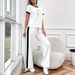 Women's Clothing Women's Artistic Cat Print Pants Set Commuter Style Simple Line Loose Fitting Comfortable Short Sleeve_ecoleips.com