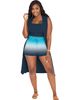 Women's Stylish Versatile Three-Piece Set Floral Print Top Vest Pants Outfit Casual Comfortable Size S M L XL Black White_ecoleips.com