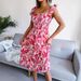 Clearance Sale: New Spring/Summer European And American Sleeveless Tie-Strap Printed Midi Dress For Vacation,_ecoleips.com